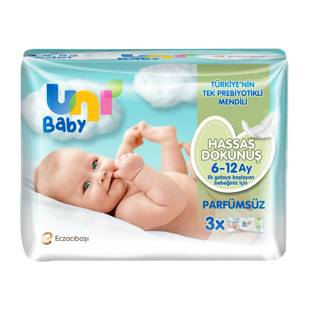 Uni Baby Sensitive Touch Baby Wet Wipes 3 x 52 Pcs