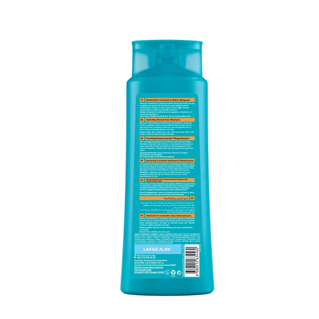 Restorex Hyaluronic &amp; Glycolic Acid Moisturizing Revitalizing Hair Care Shampoo 500 ml