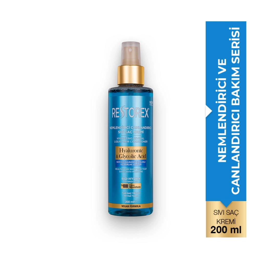 Restorex Hyaluronic &amp; Glycolic Acid Moisturizing Revitalizing Liquid Conditioner 200 ml