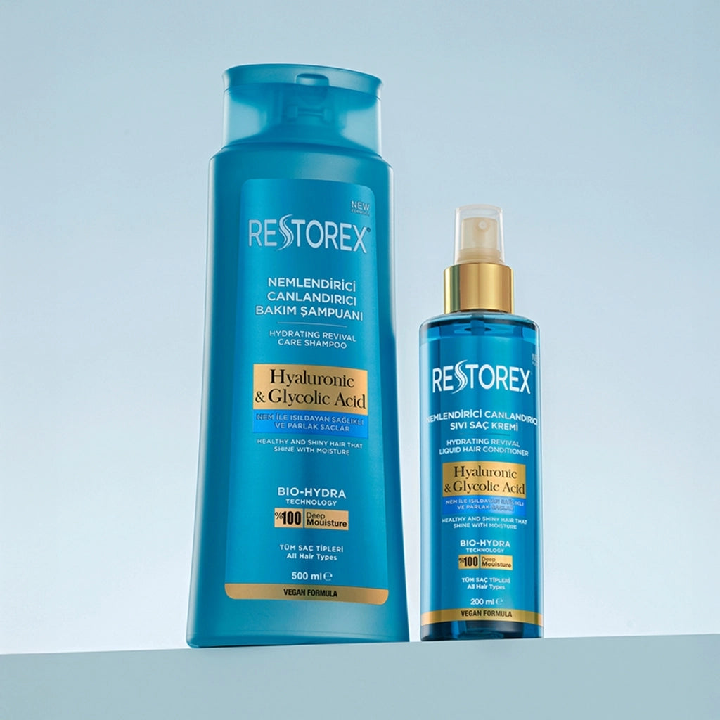 Restorex Hyaluronic &amp; Glycolic Acid Moisturizing Revitalizing Liquid Conditioner 200 ml
