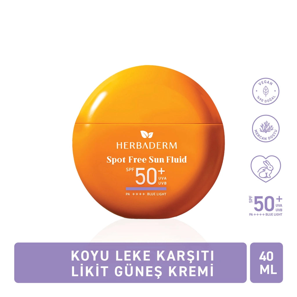 Herbaderm Spot Free Sun Fluid 50+SPF Matte Finish Liquid Sunscreen Cream 40 ml