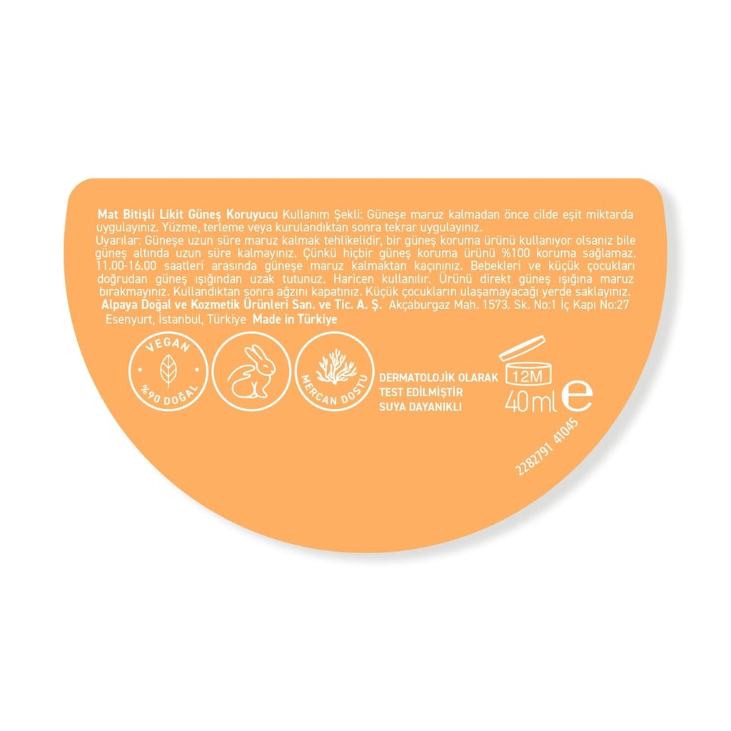Herbaderm Spot Free Sun Fluid 50+SPF Matte Finish Liquid Sunscreen Cream 40 ml