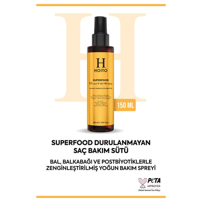 Hoito Superfood Honey &amp; Posbiotic &amp; Pumpkin Oil Leave-In Hair Care Milk 150 ml