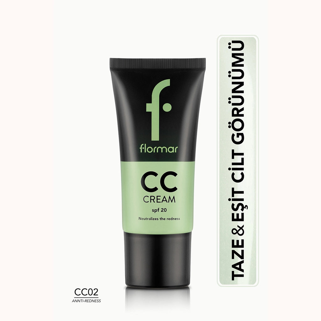 Flormar Red Scar and Redness Hiding CC Cream CC02 Anti Redness 35 ml