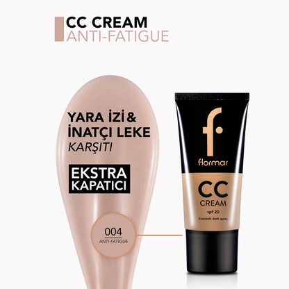 Flormar Scar and Dark Spot Hiding CC Cream CC04 Anti Fatigue 35 ml