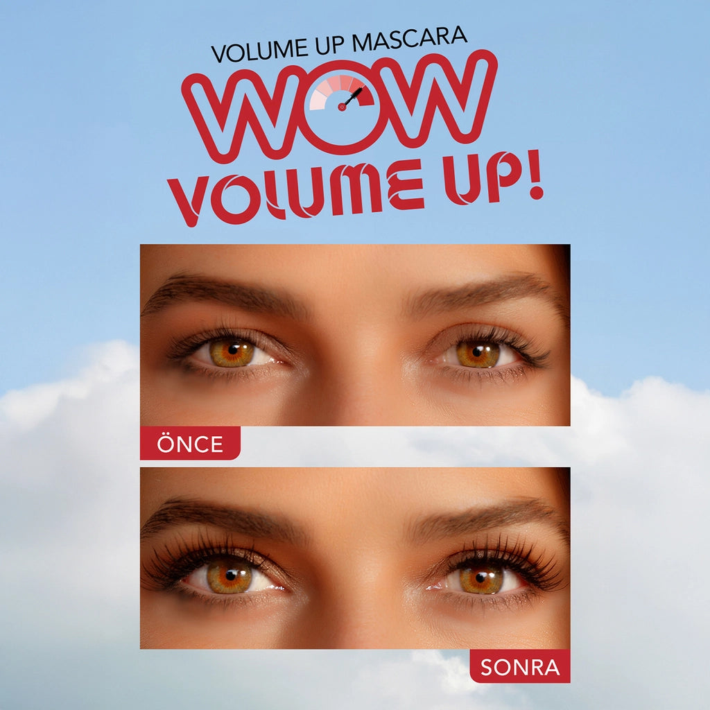 Flormar Volume Up Highly Pigmented Mascara with Volume and Lifting Effect 000 Black