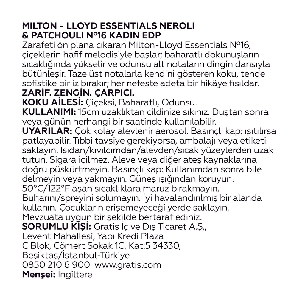 Milton Lloyd Essentials EDP Women&