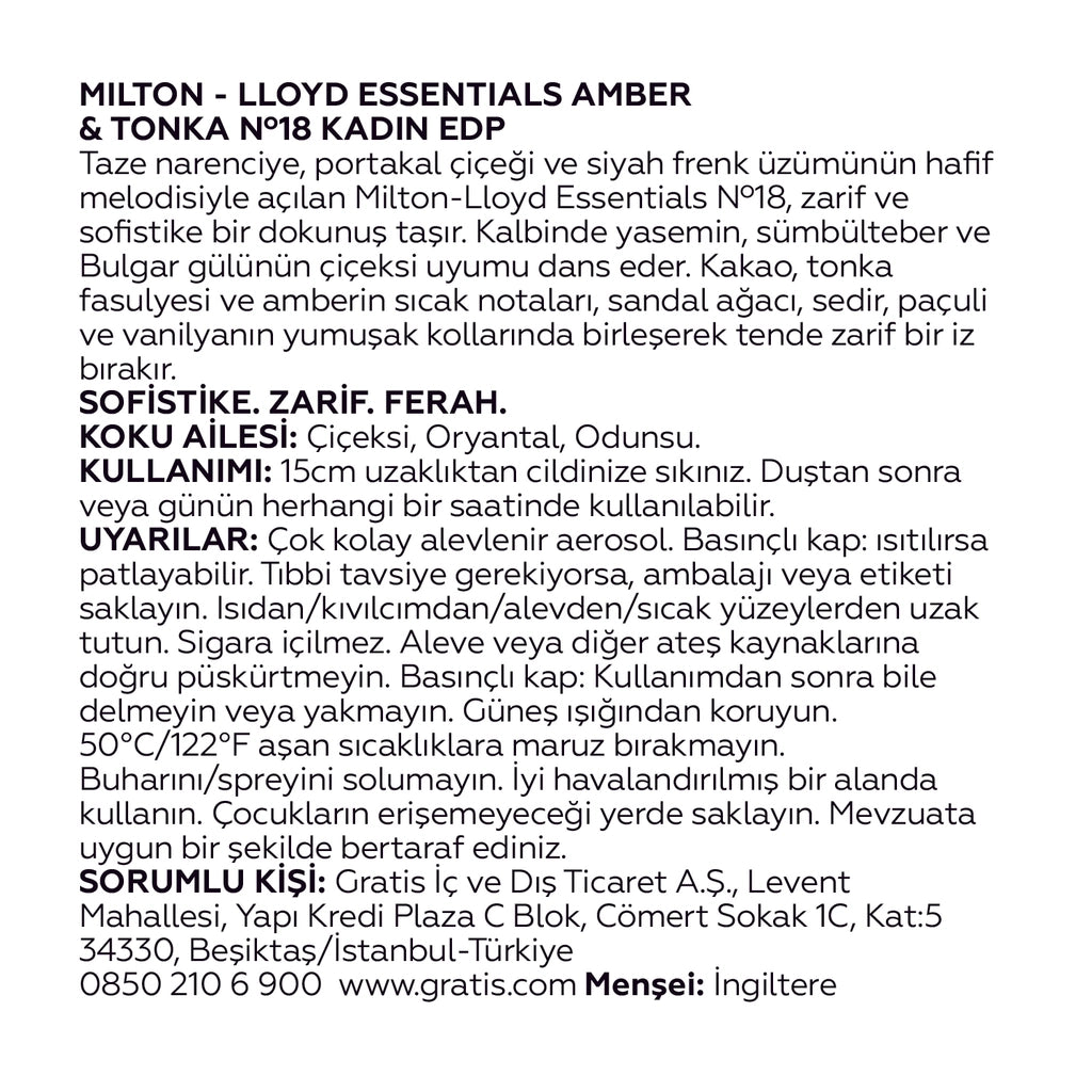 Milton Lloyd Essentials EDP Women&