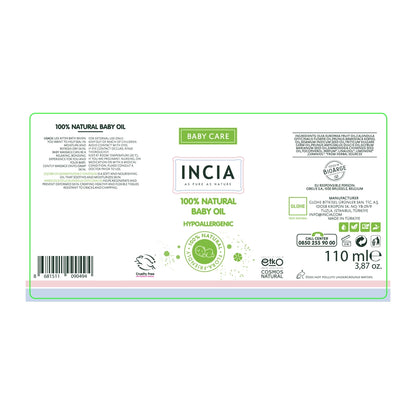 Incia 100% Natural Baby Oil 110 ml