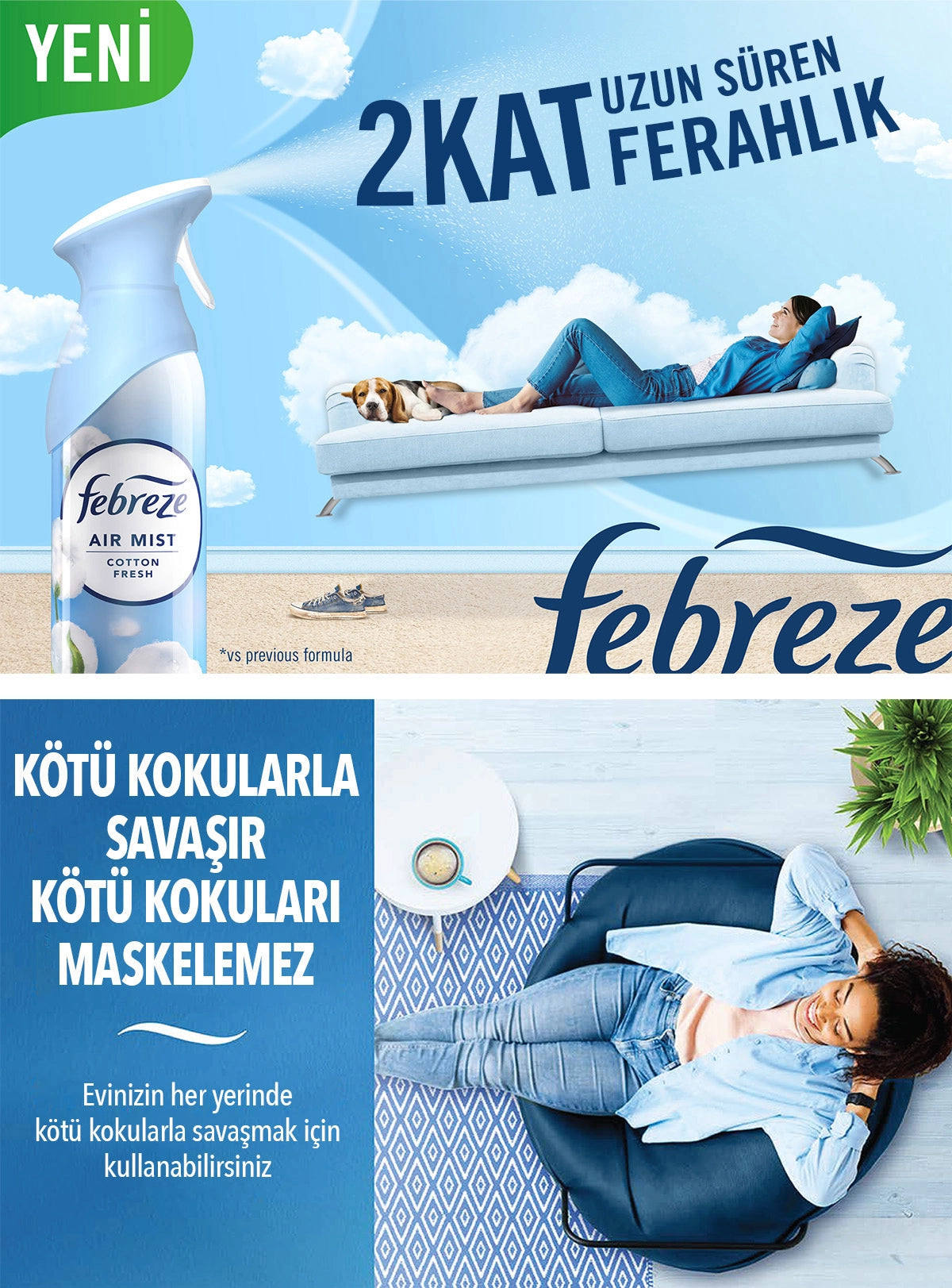 Febreze Aerosol Air Refreshing Spray Room Fragrance Mountain Breeze 185 ml