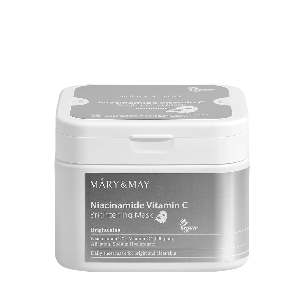 Mary &amp; May Brightening Paper Face Mask with Niacinamide and Vitamin C 30 Pieces