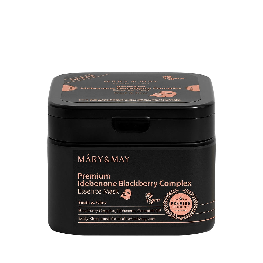 Mary &amp; May Face Mask Containing Idebenone and Blackberry Complex Extract 20 Pieces