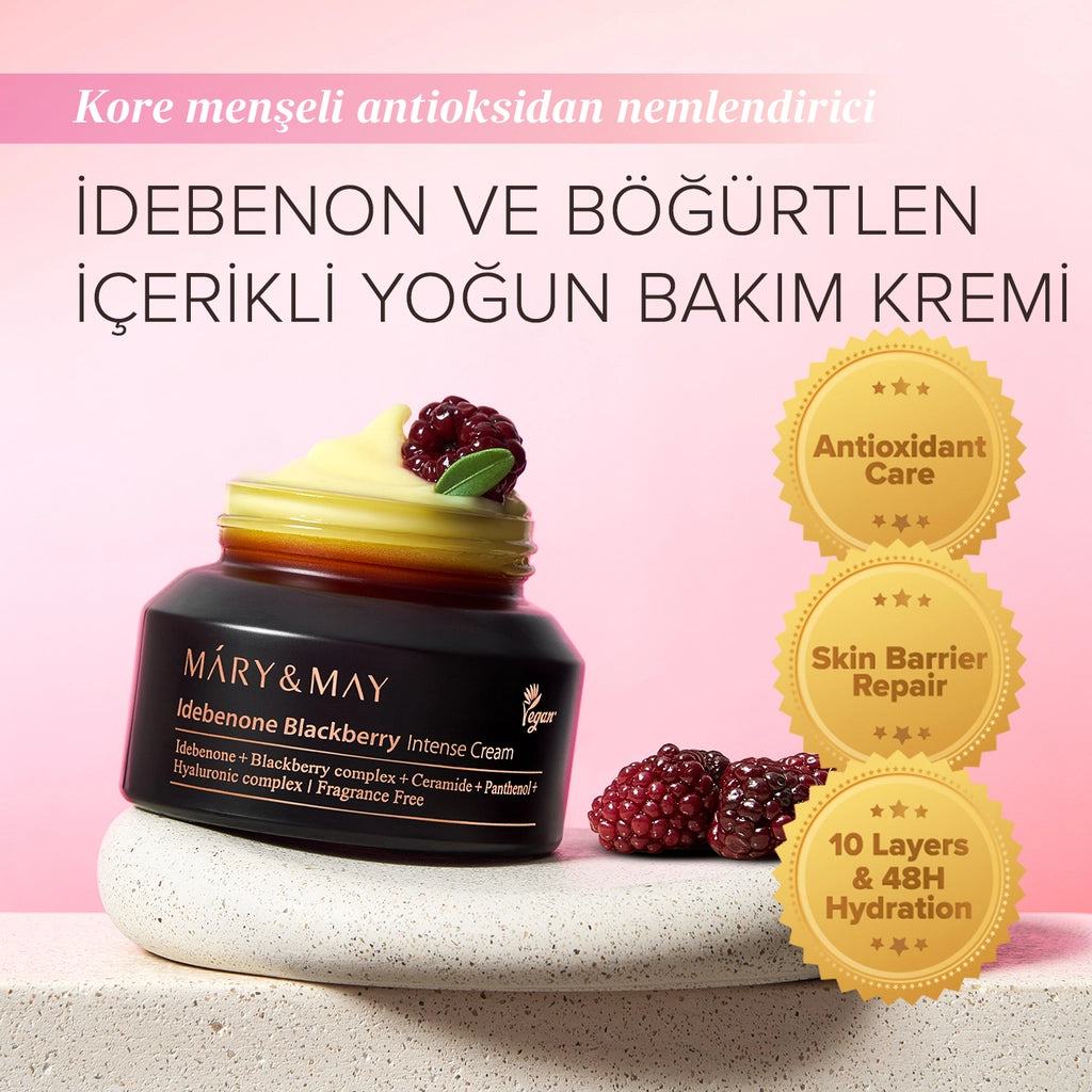 Mary &amp; May Intense Moisturizing Face Cream with Idebenone and Blackberry 70 gr