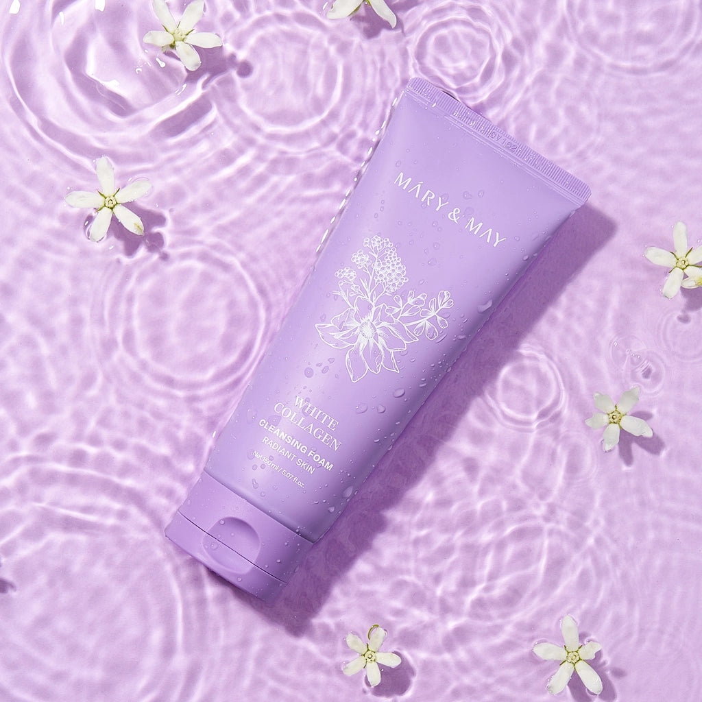 Mary &amp; May White Collagen Containing Facial Cleansing Foam 150 ml