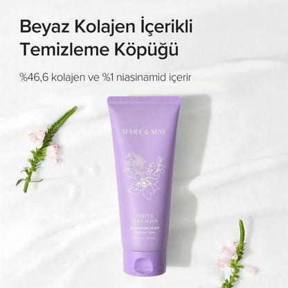 Mary &amp; May White Collagen Containing Facial Cleansing Foam 150 ml