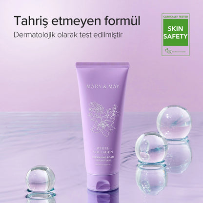 Mary &amp; May White Collagen Containing Facial Cleansing Foam 150 ml
