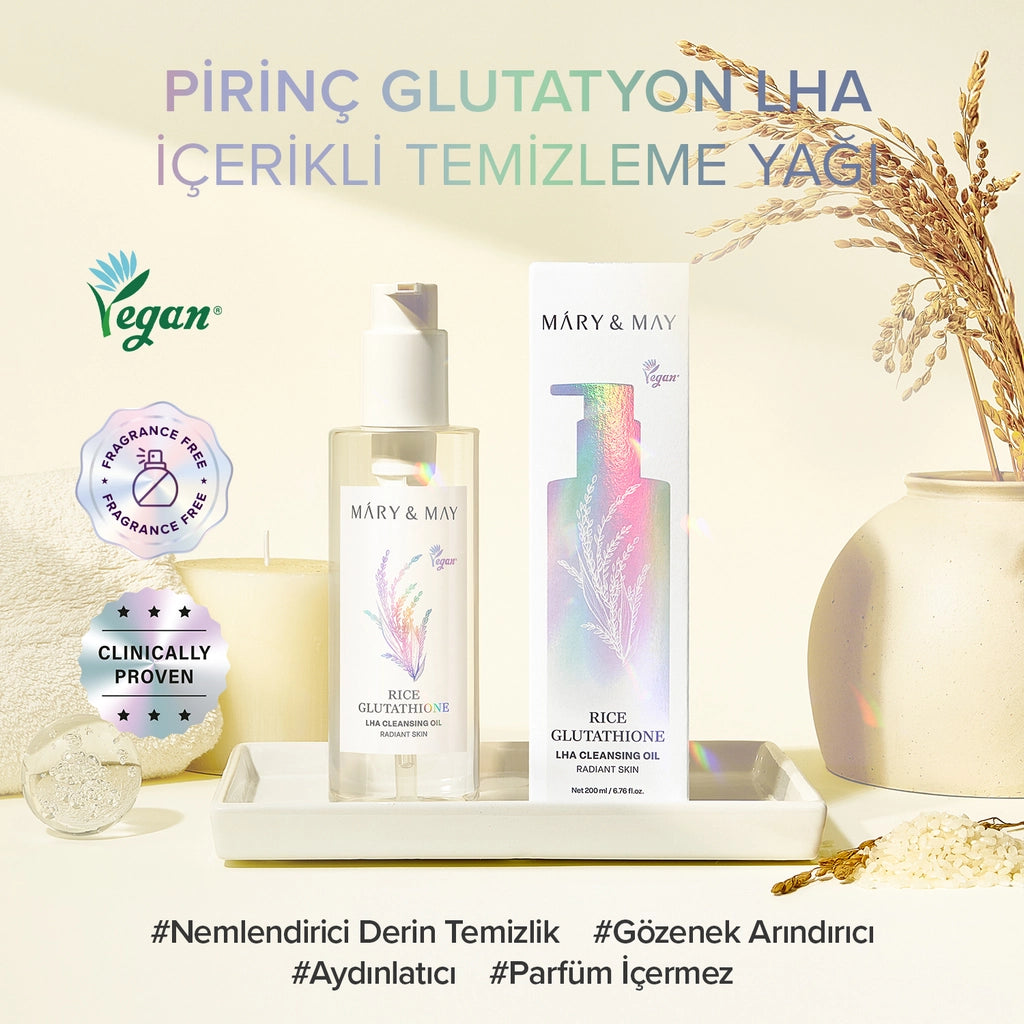 Mary &amp; May Facial Cleansing Oil with Rice Glutathione and LHA 200 ml