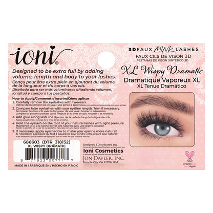 IONI 3D False Eyelashes XL Fine Tip