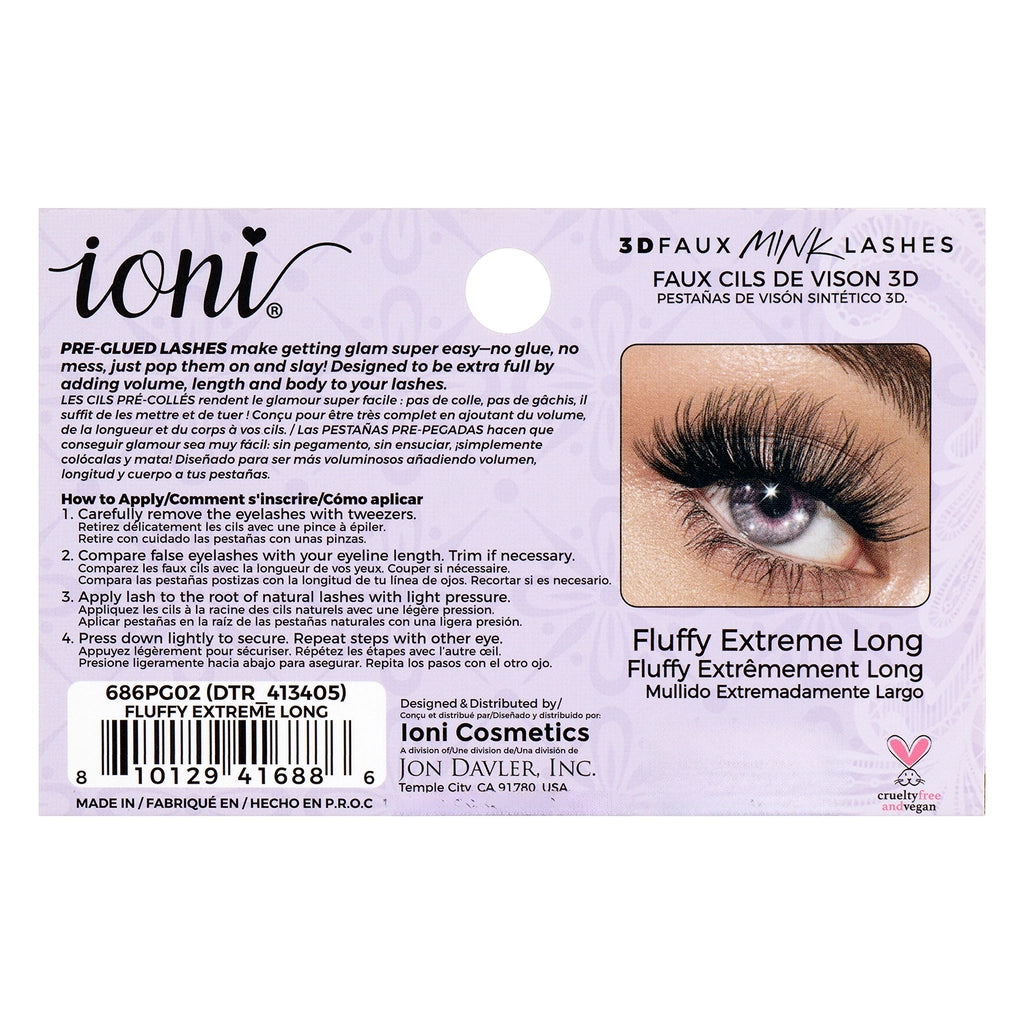 IONI 3D Extra Long Ready-made Adhesive False Eyelashes