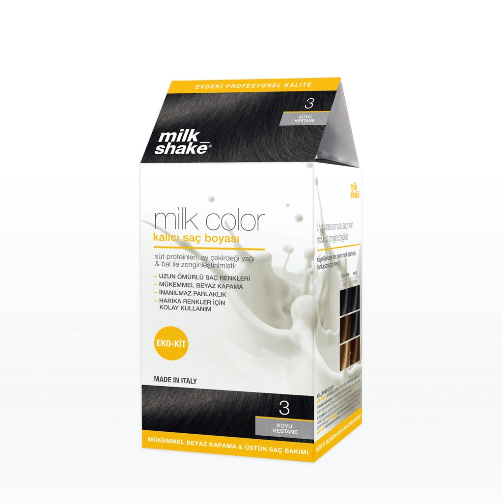 milk_shake Milk Color Eco Permanent Hair Dye Set 7.43 Medium Auburn Copper Gold