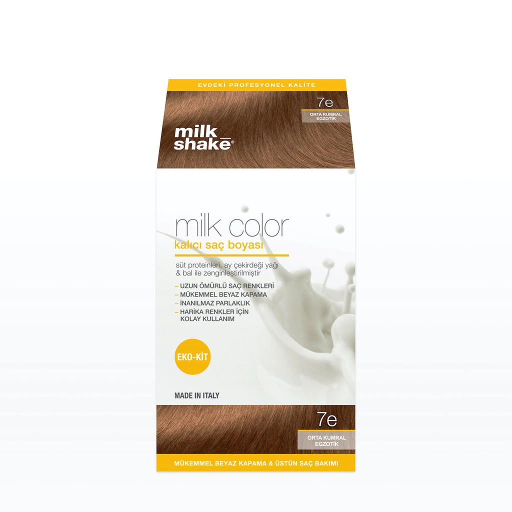 milk_shake Milk Color Eco Permanent Hair Dye Set 7E Medium Auburn Exotic
