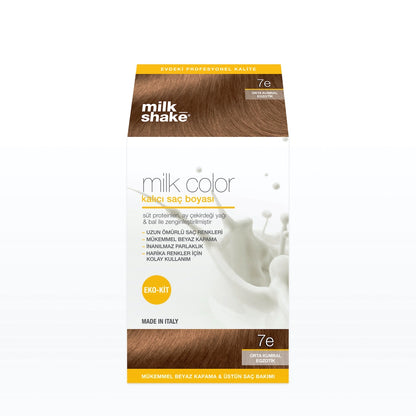 milk_shake Milk Color Eco Permanent Hair Dye Set 7E Medium Auburn Exotic
