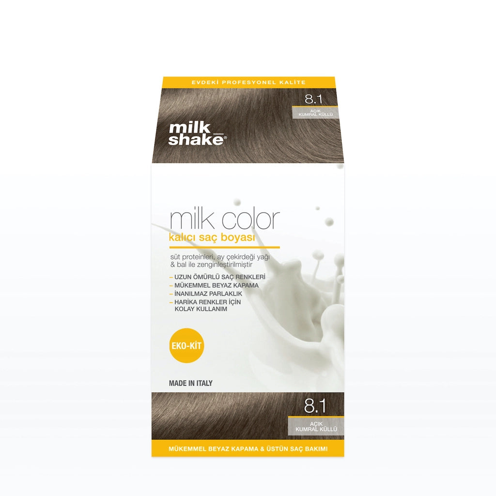 milk_shake Milk Color Eco Permanent Hair Dye Set 8.1 Light Auburn Ashy