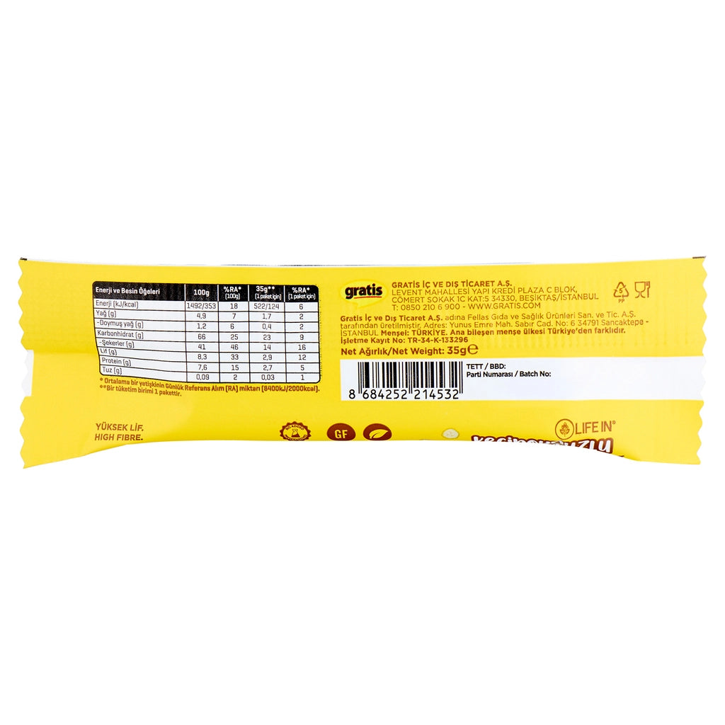 Life In Carob Banana Flavored Fruit Bar 35 gr