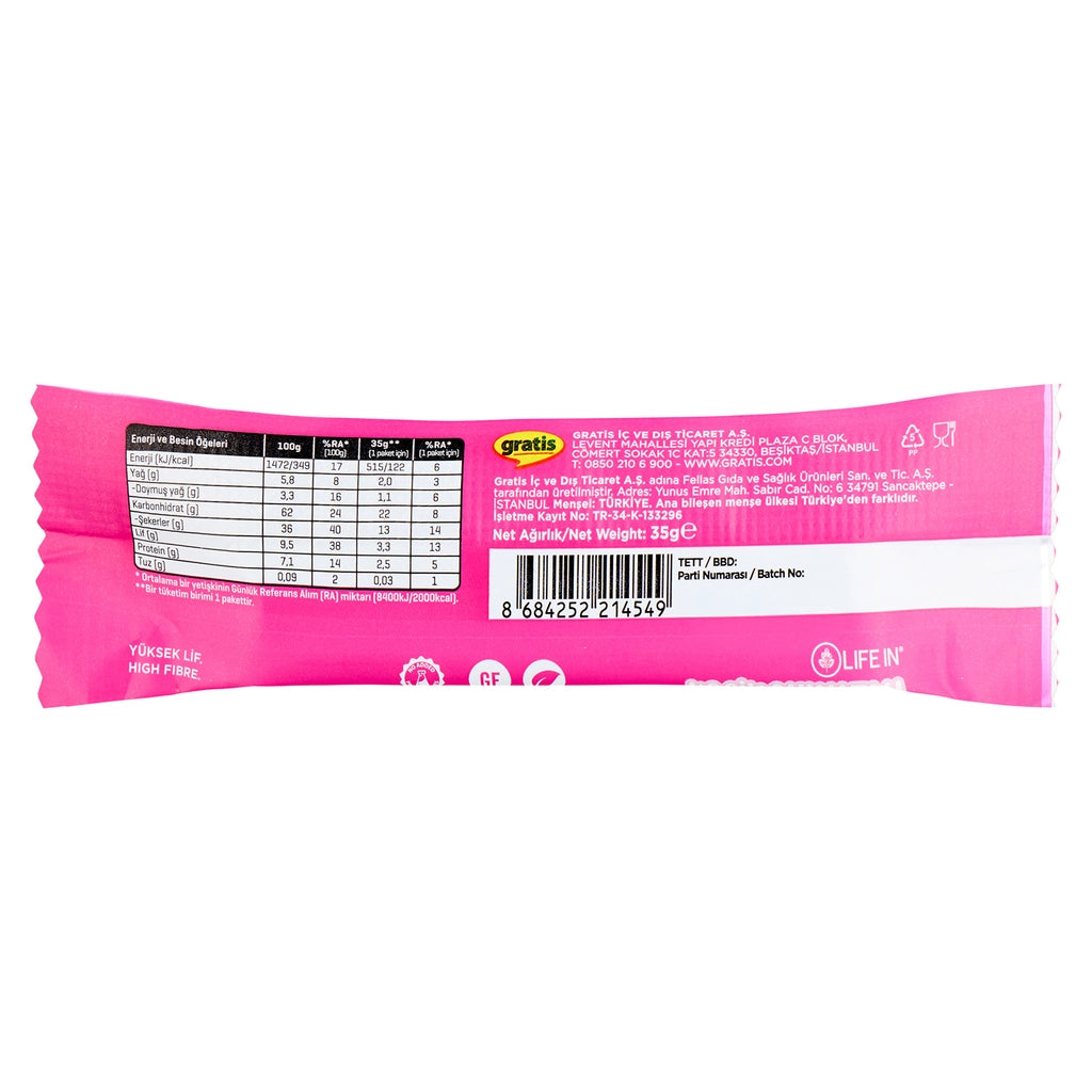 Life In Carob Strawberry Flavored Fruit Bar 35 gr