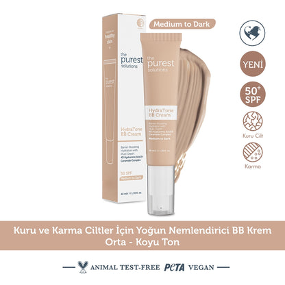 The Purest Solutions Intense Moisturizing BB Cream for Dry and Combination Skin 50+SPF 40 ml (Light-Medium Tone)