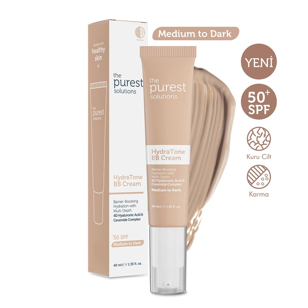 The Purest Solutions Intense Moisturizing BB Cream for Dry and Combination Skin 50+SPF 40 ml (Medium-Dark Tone)