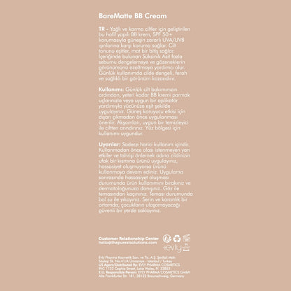 The Purest Solutions Mattifying BB Cream for Oily and Combination Skin 50+SPF 40 ml (Light-Medium Tone)