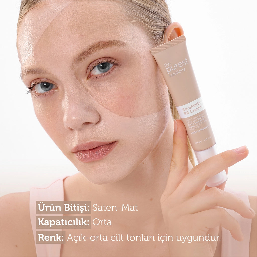 The Purest Solutions Mattifying BB Cream for Oily and Combination Skin 50+SPF 40 ml (Light-Medium Tone)