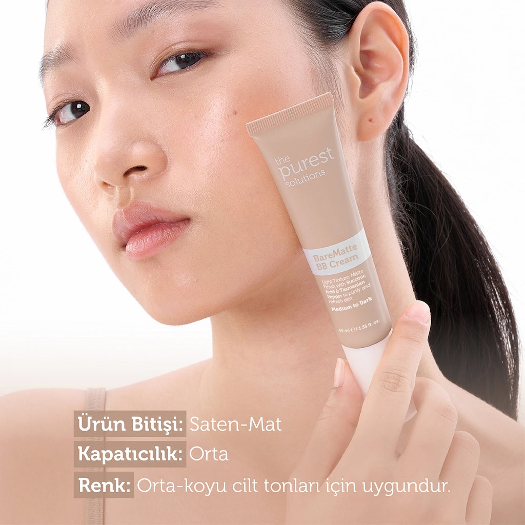 The Purest Solutions Mattifying BB Cream for Oily and Combination Skin 50+SPF 40 ml (Medium-Dark Tone)