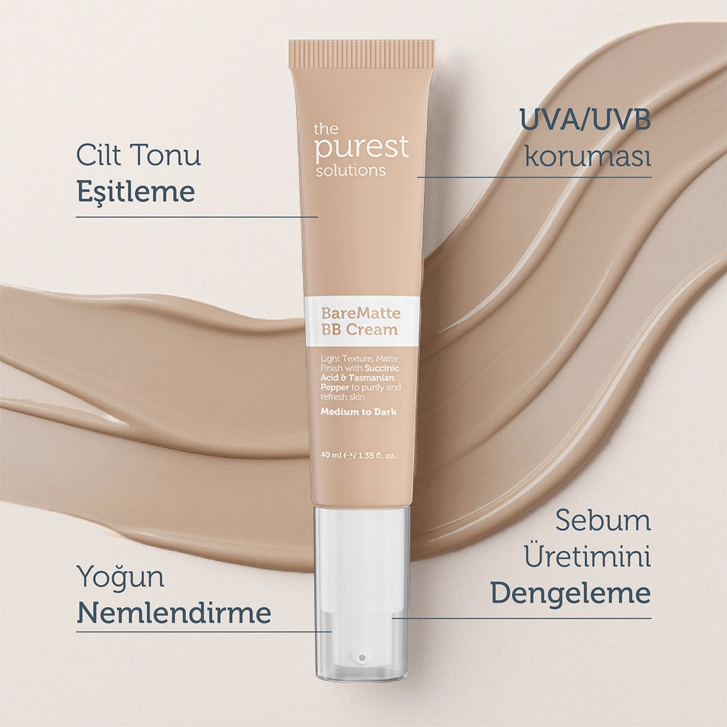 The Purest Solutions Mattifying BB Cream for Oily and Combination Skin 50+SPF 40 ml (Medium-Dark Tone)