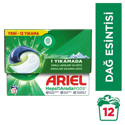 Ariel All in 1 PODS Capsule Laundry Detergent Whites and Colors 12 Washes