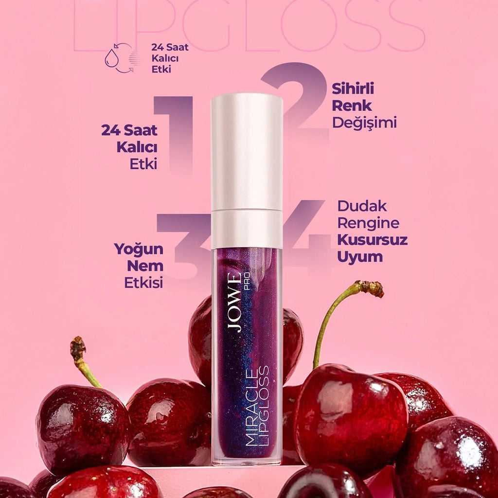 Jowe Professional Miracle Lip Gloss Color Changing Lip Gloss Cherry Me 6 ml