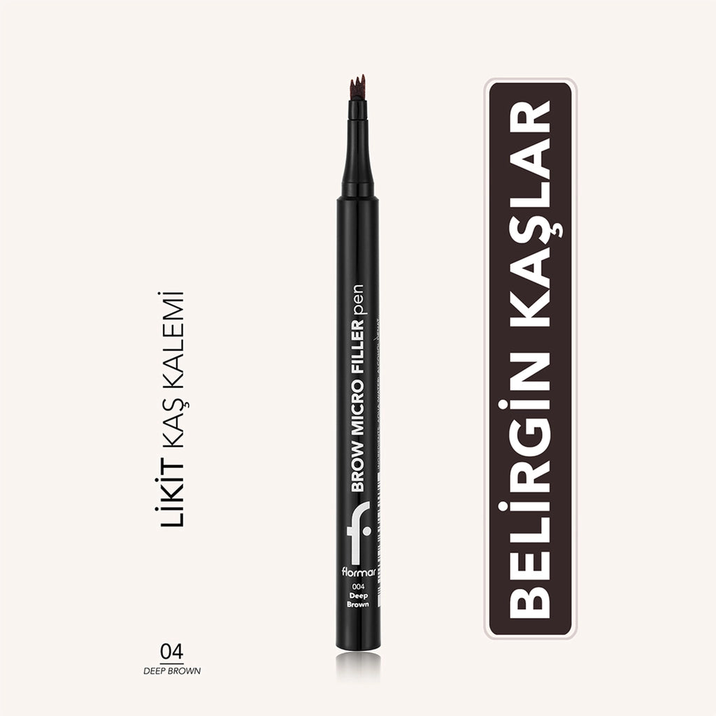 Flormar Brow Micro Filler Comb Tip Natural Finish Eyebrow Pencil 02 Light Brown