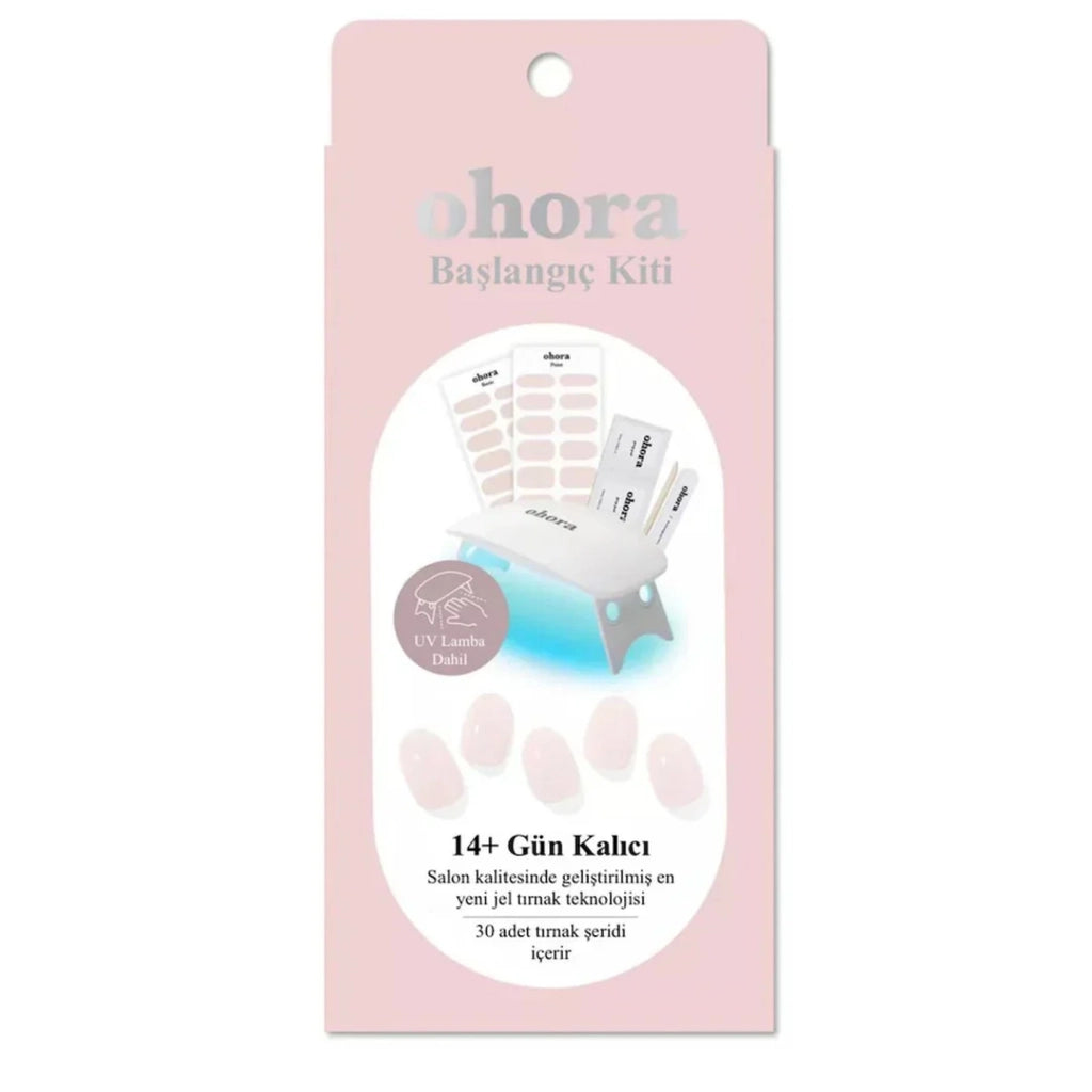 Ohora Starter Kit Cream Light Gel Nail Set 30pcs + UV Lamp