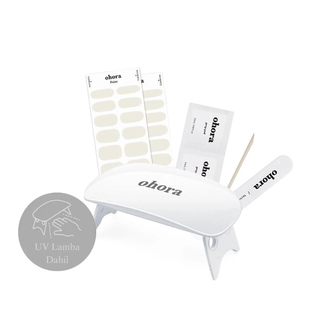 Ohora Starter Kit Cream Cotton Gel Nail Set 30pcs + UV Lamp