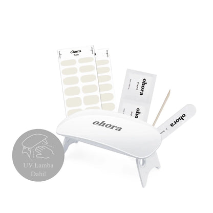 Ohora Starter Kit Cream Cotton Gel Nail Set 30pcs + UV Lamp