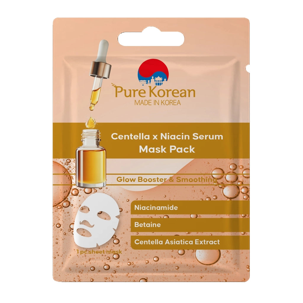 Pure Korean Centella x Niacin Serum Face Mask