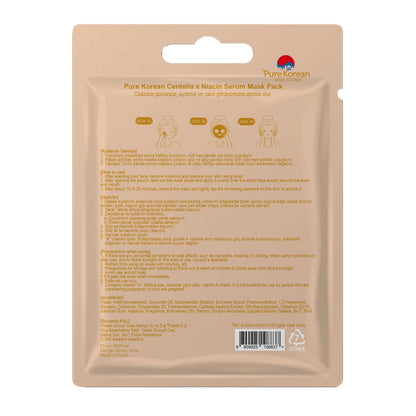 Pure Korean Centella x Niacin Serum Face Mask