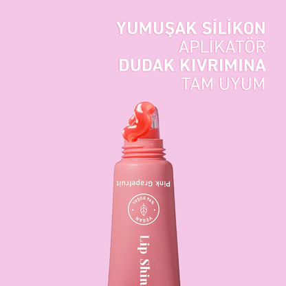 Herbaderm Glossy Lip Balm Pink Grapefruit Flavored 10 ml (With Keychain Gift)