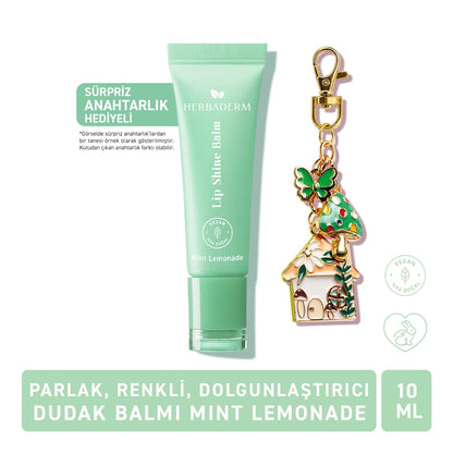 Herbaderm Glossy Lip Balm Pink Grapefruit Flavored 10 ml (With Keychain Gift)