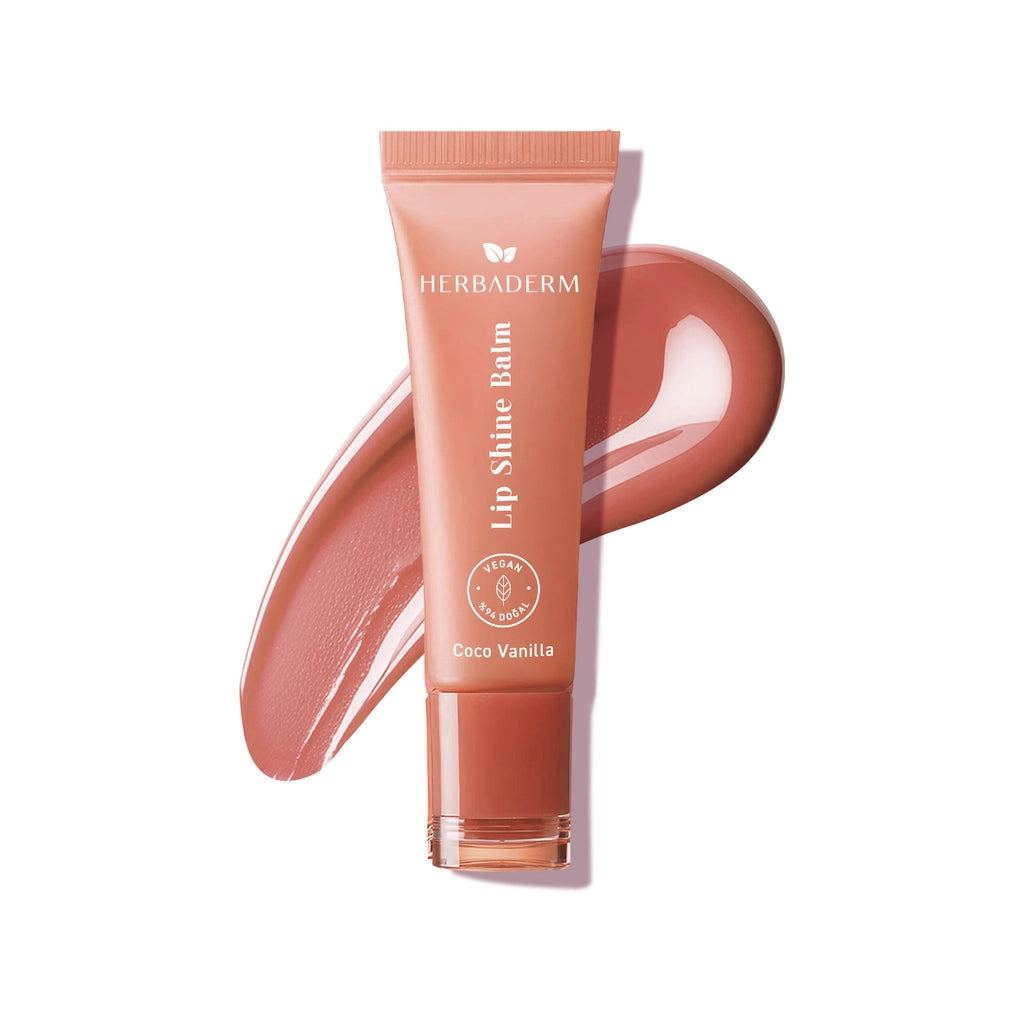 Herbaderm Glossy Lip Balm Coco Vanilla Flavored 10 ml (Keychain Gift)