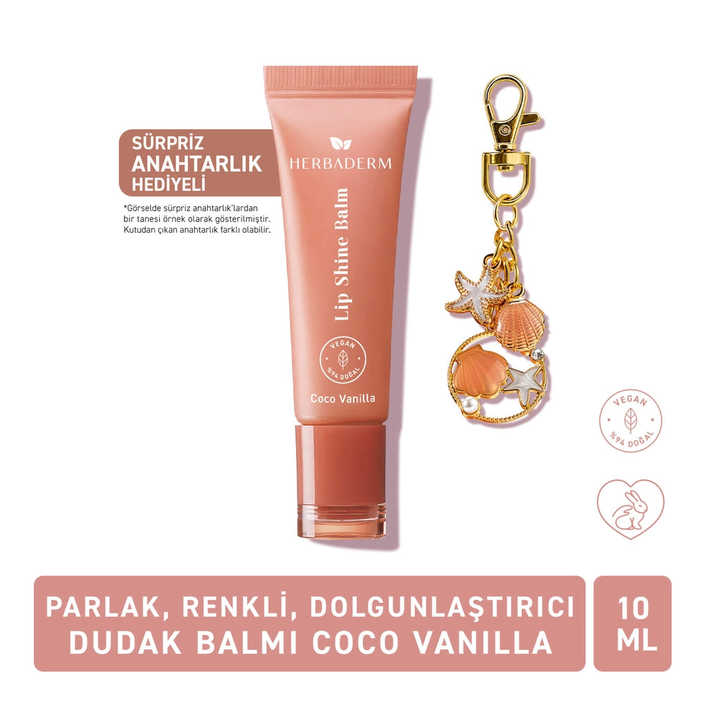 Herbaderm Glossy Lip Balm Cotton Candy Flavored 10 ml (With Keychain Gift)