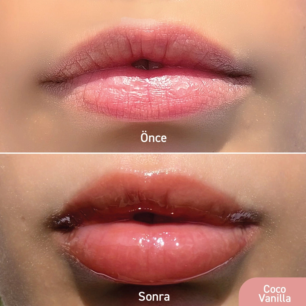 Herbaderm Glossy Lip Balm Coco Vanilla Flavored 10 ml (Keychain Gift)