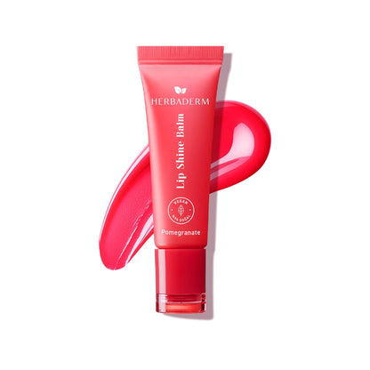 Herbaderm Glossy Lip Balm Pomegranate Flavored 10 ml (Keychain Gift)