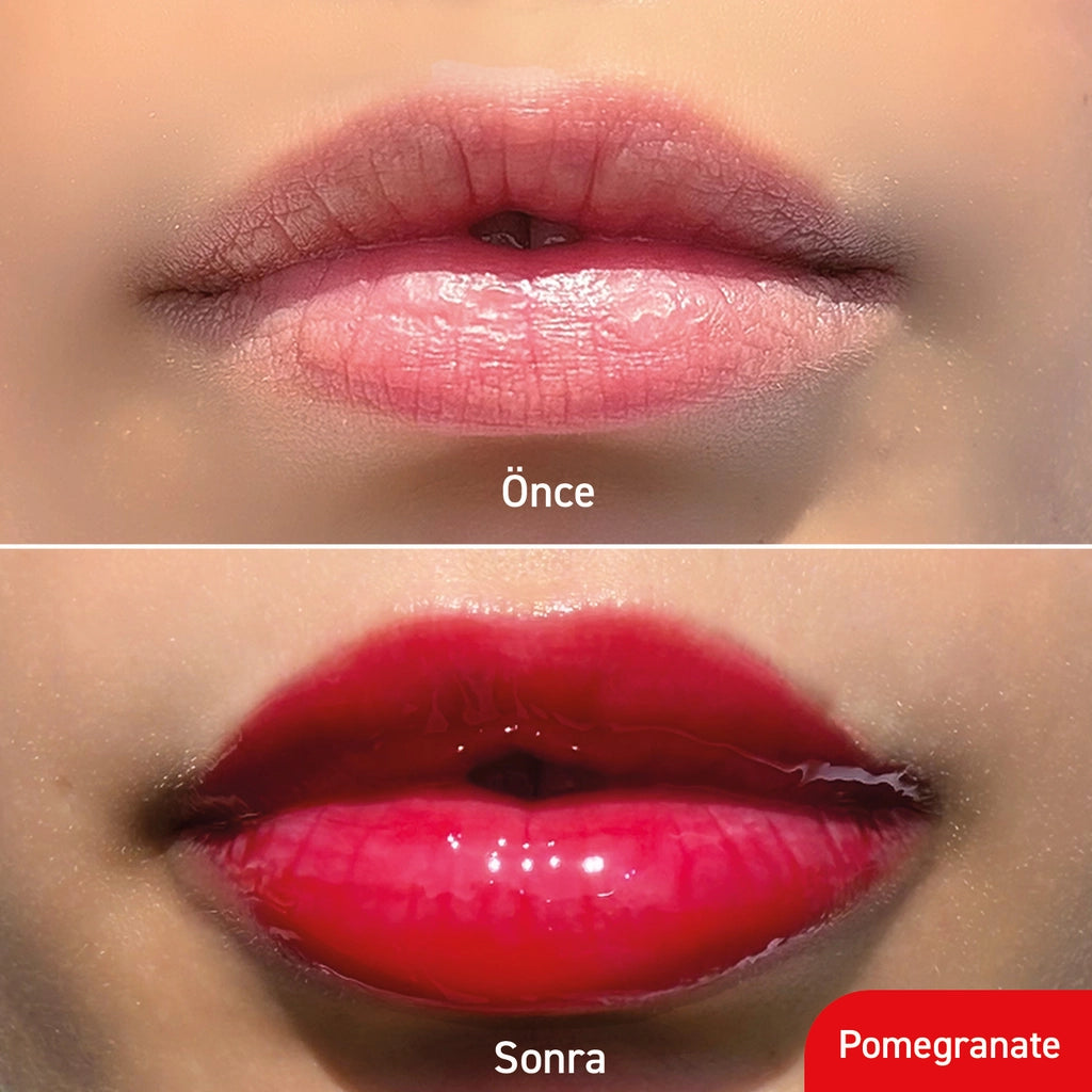 Herbaderm Glossy Lip Balm Pomegranate Flavored 10 ml (Keychain Gift)